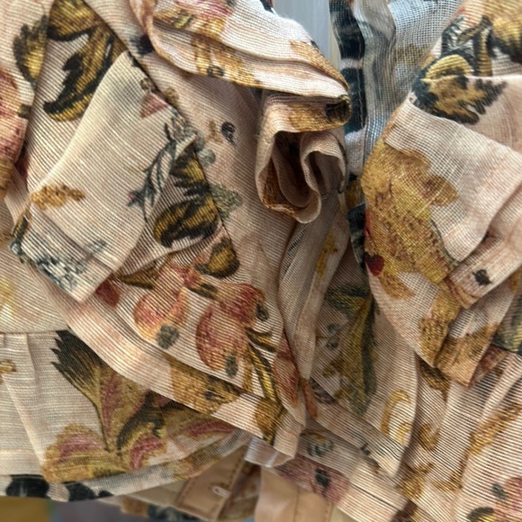 Zimmermann Floral Ruffle Crop Top - Picture 5 of 10